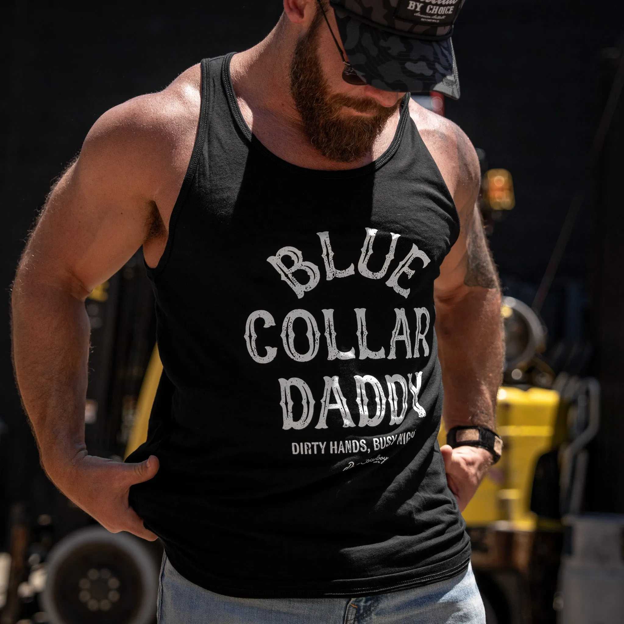 Blue Collar Daddy Men's Tank Top sold by Combat Iron Apparel product image thumbnail 3