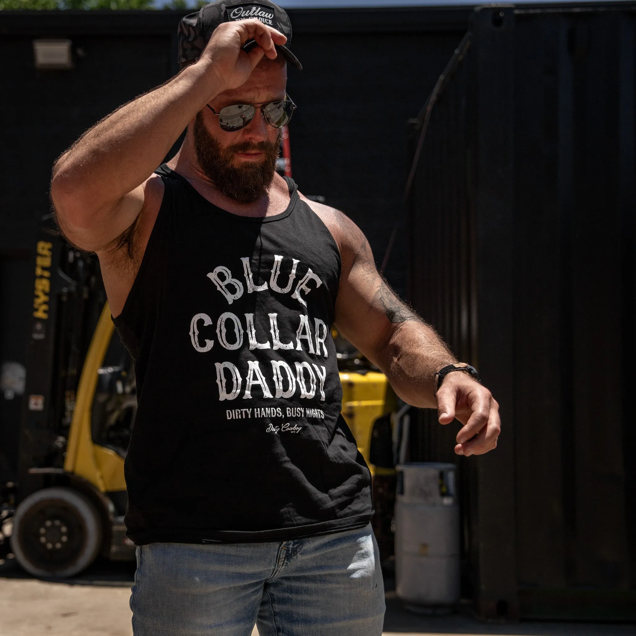 Blue Collar Daddy Men's Tank Top sold by Combat Iron Apparel product image thumbnail 5