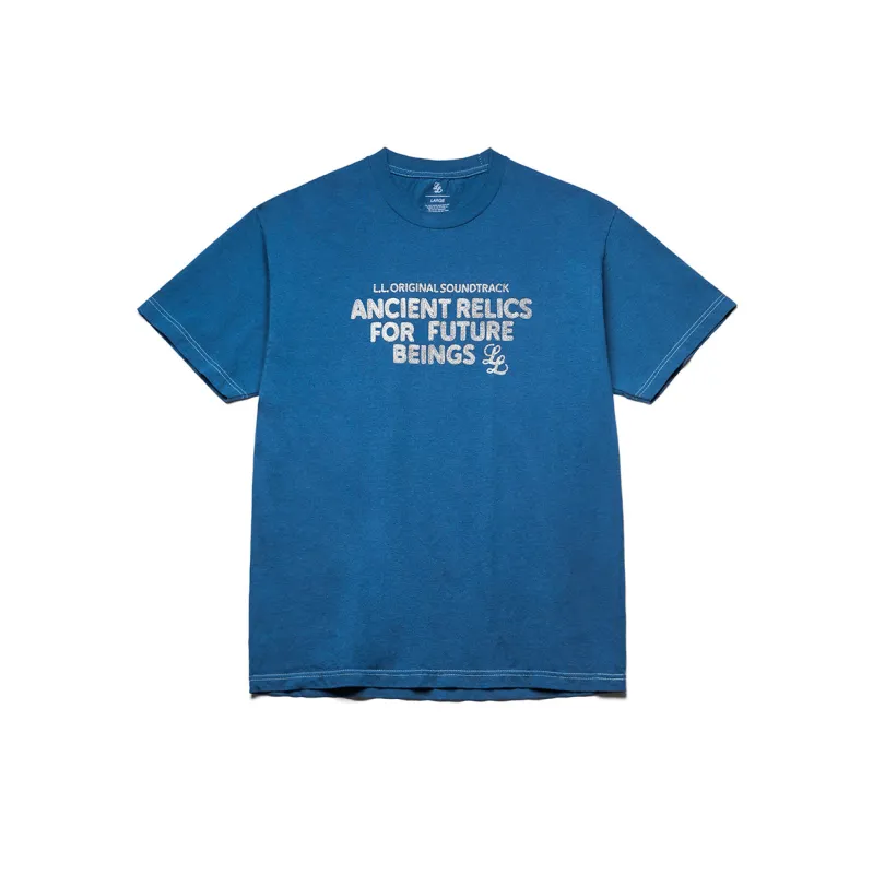 Ancient Relics "Print Embroidery" T-Shirt [Indigo Dyed] made by Legends League