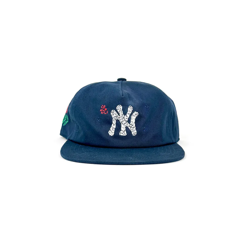 "Handwork" N.Y. Logo 5-Panel Cap [True Navy] made by Legends League