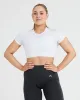 Classic Seamless 2.0 Short Sleeve Crop Top | White sold by Oner Active
