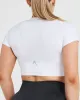 Classic Seamless 2.0 Short Sleeve Crop Top | White sold by Oner Active