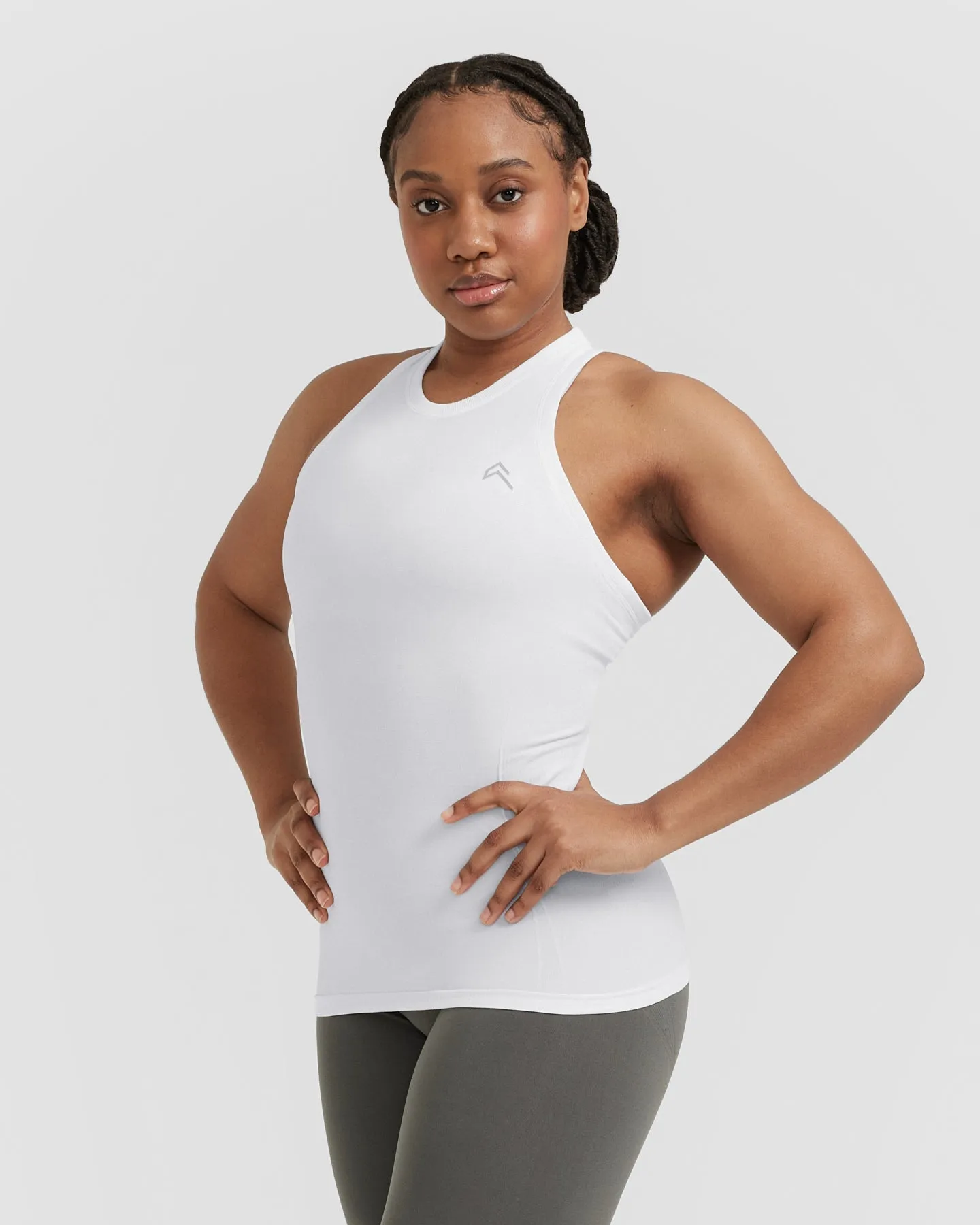 Go To Seamless Fitted High Neck Vest | White sold by Oner Active product image thumbnail 3