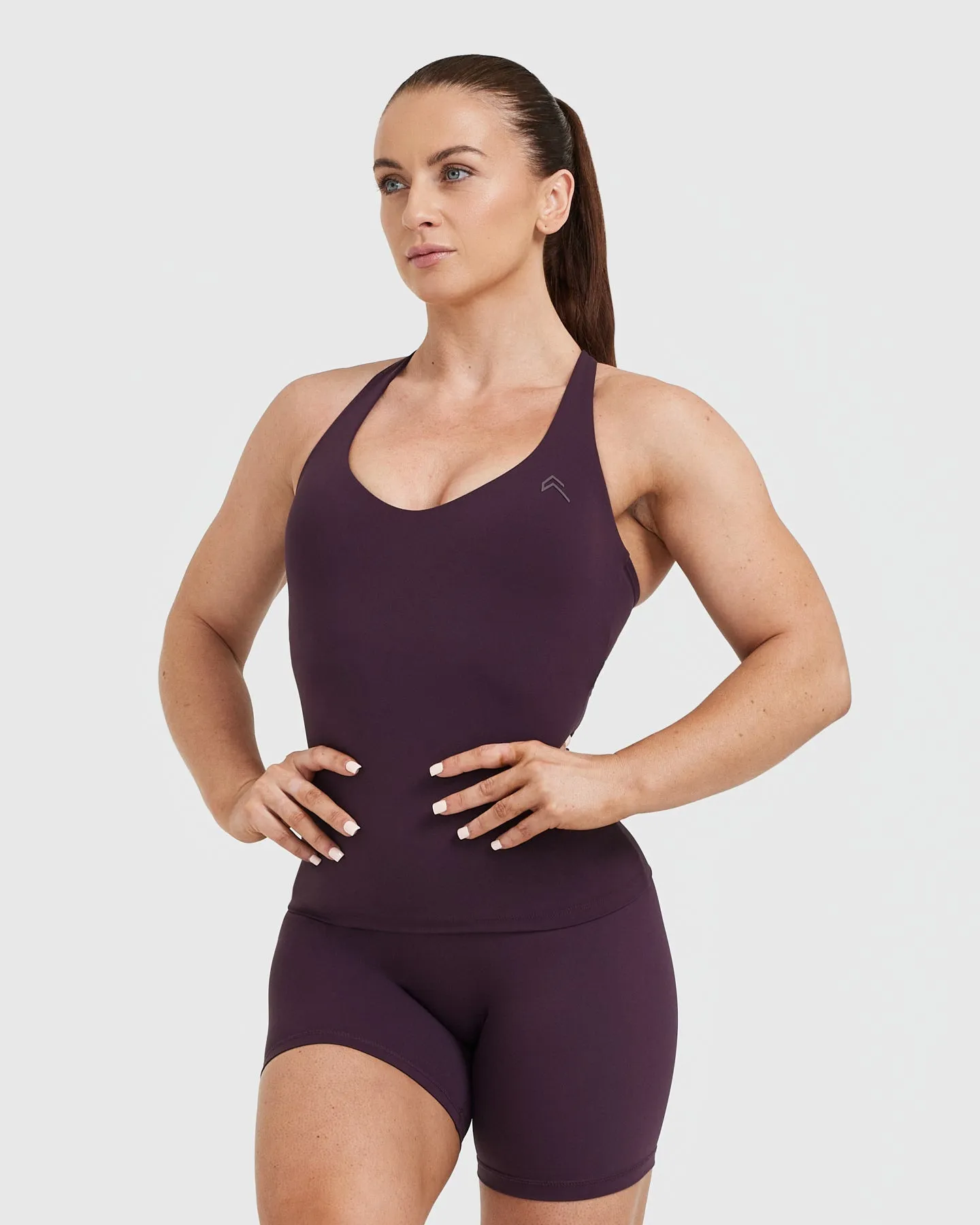 Unified V-Neck Cross Back Vest | Blackberry Purple sold by Oner Active