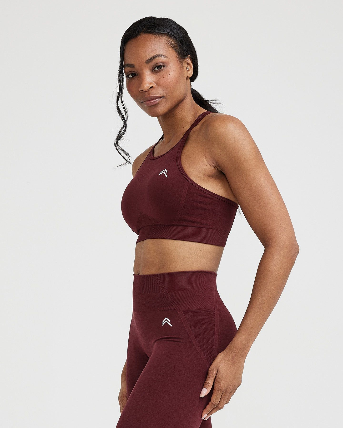Effortless Seamless High Neck Bralette | Rosewood sold by Oner Active product image thumbnail 2