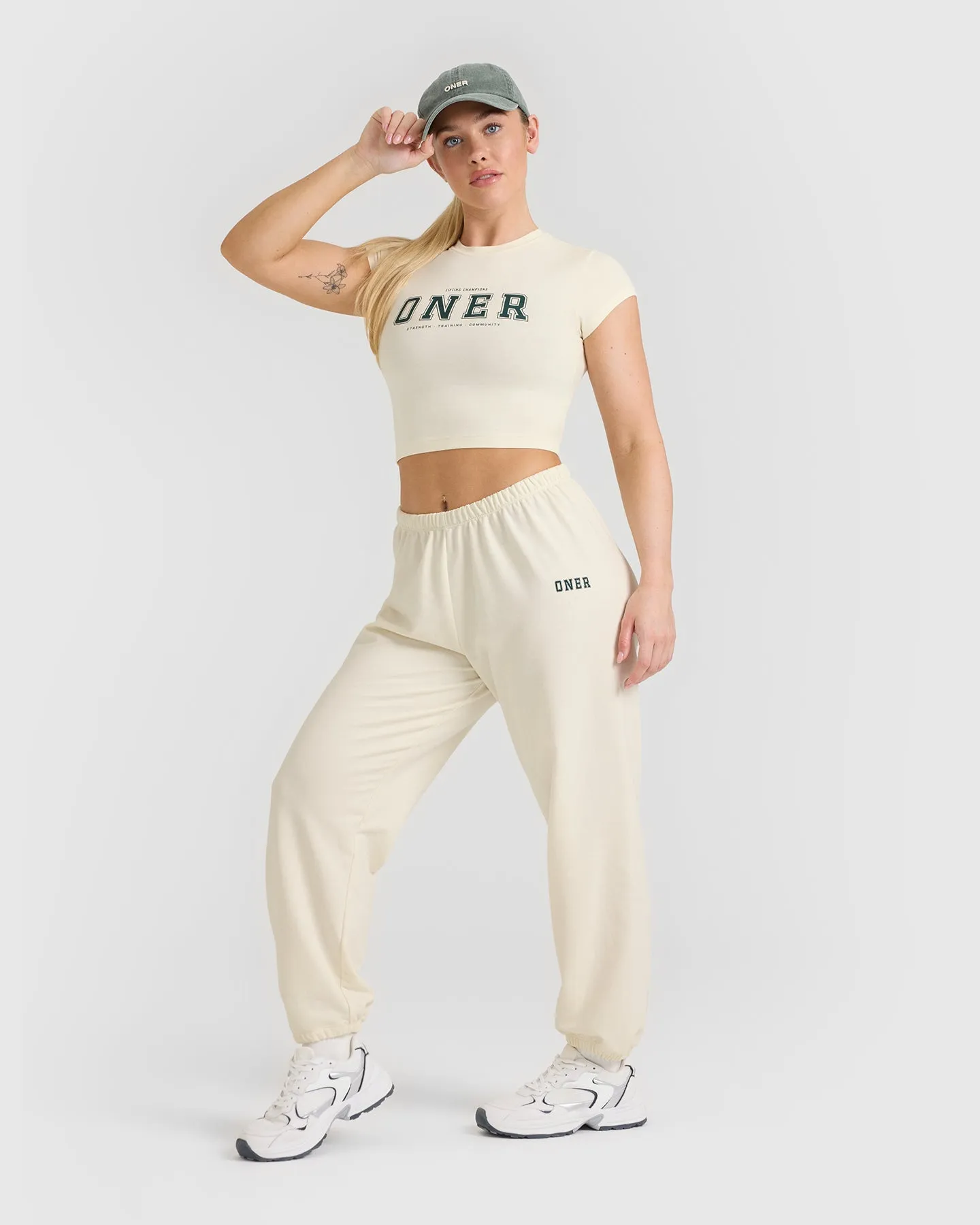Lightweight Joggers with Printed Logo | Off White sold by Oner Active product image thumbnail 3