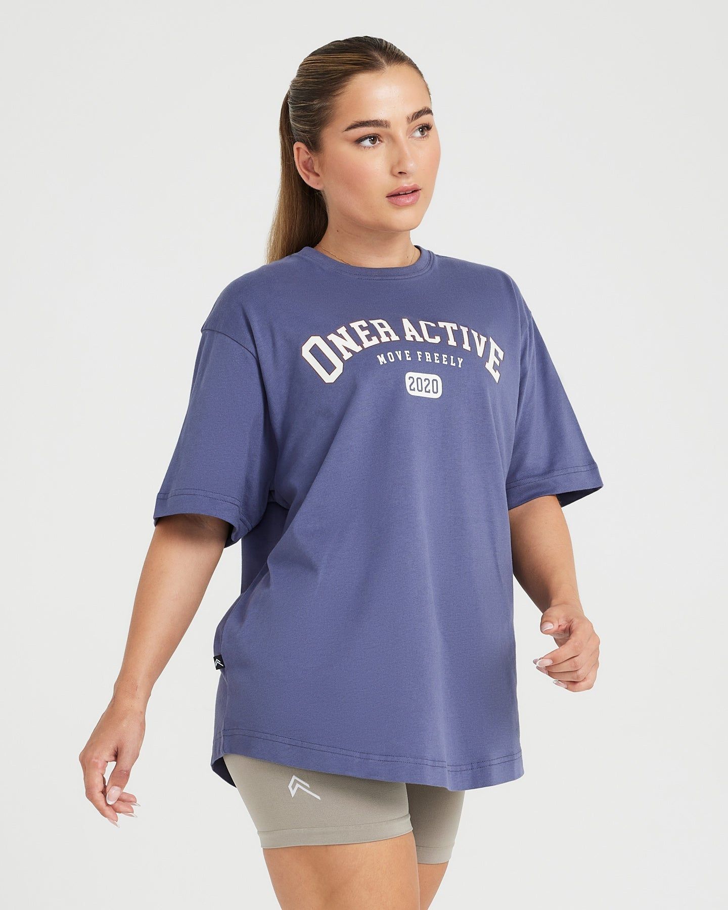 Oversized Short Sleeve Club Tee | Slate Blue sold by Oner Active product image thumbnail 3