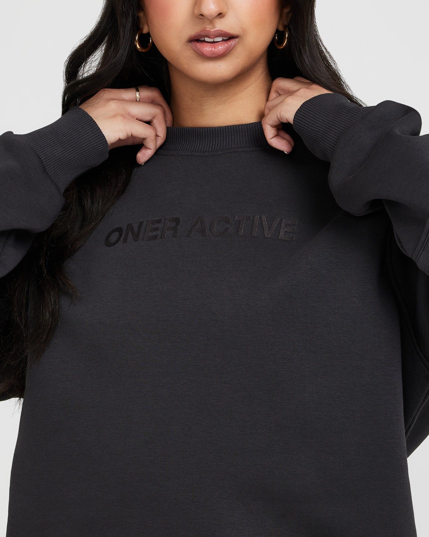 Classic Lounge Oversized Crew Neck | Coal sold by Oner Active product image thumbnail 4