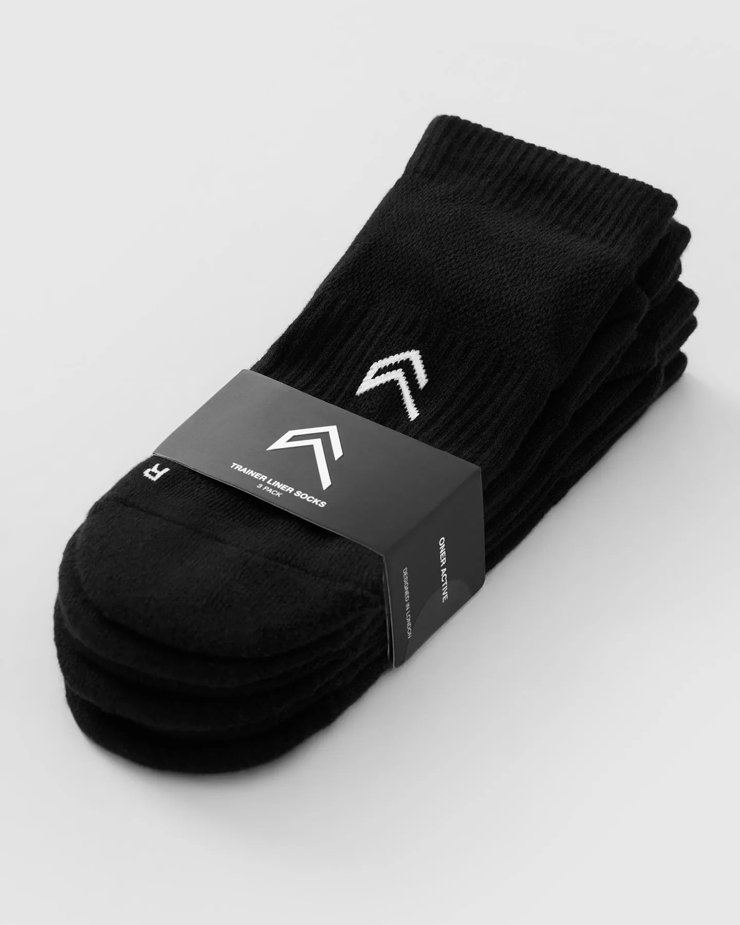 Trainer Liner Socks 3 Pack | Black sold by Oner Active product image thumbnail 4