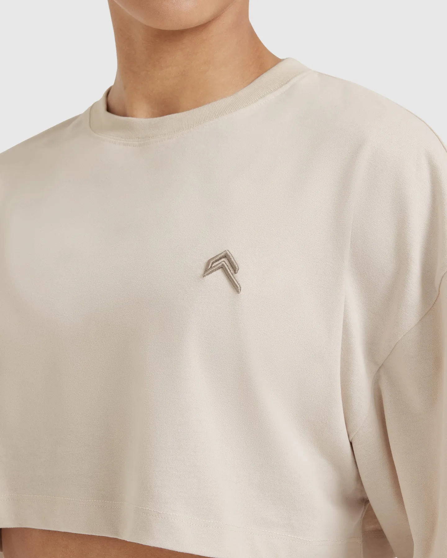 Classic Relaxed Crop Lightweight T-Shirt | Washed Sand sold by Oner Active product image thumbnail 4