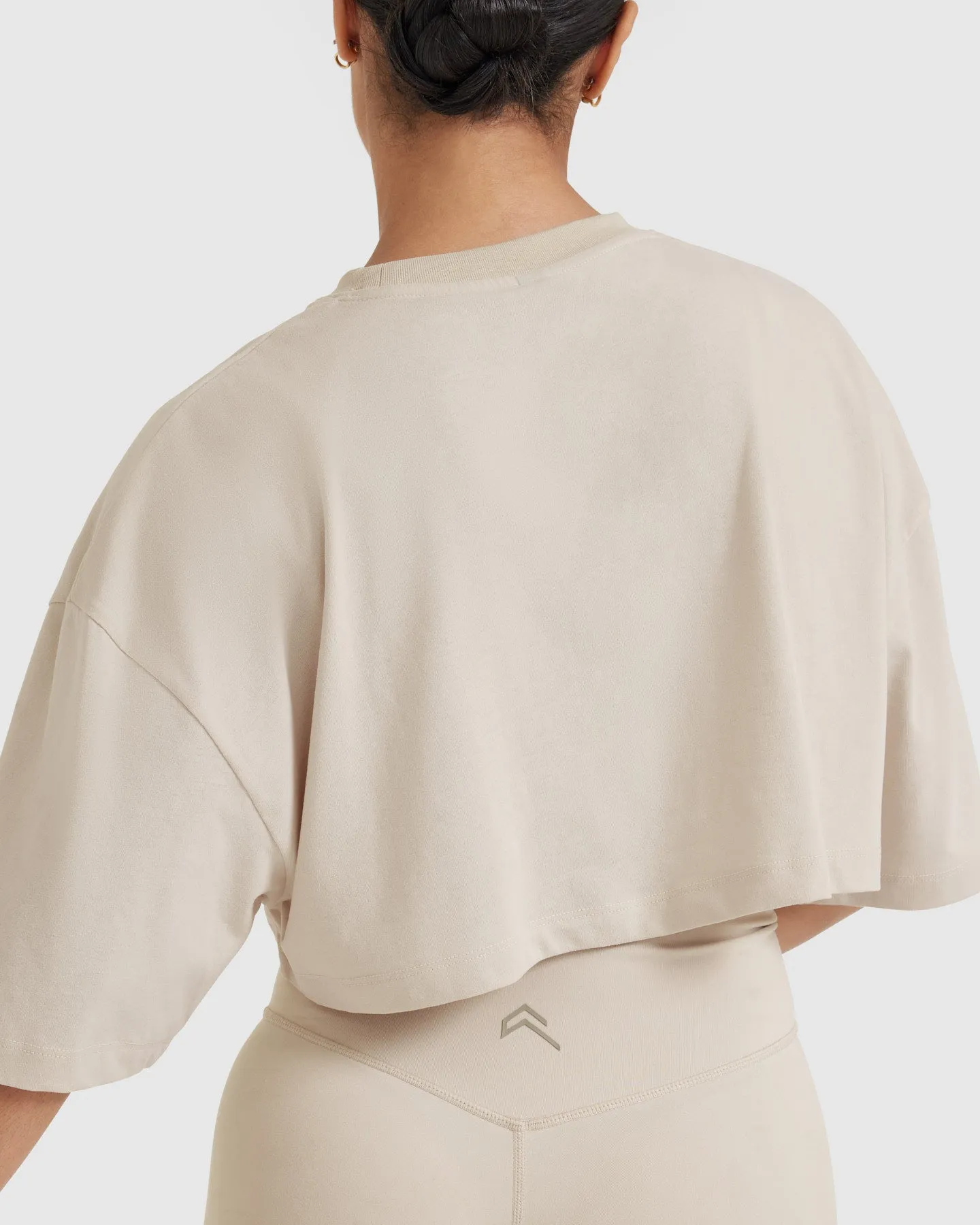 Classic Relaxed Crop Lightweight T-Shirt | Washed Sand sold by Oner Active product image thumbnail 5