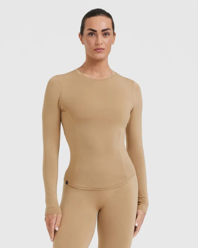 Mellow™ Soft Long Sleeve Top | Dune Brown sold by Oner Active