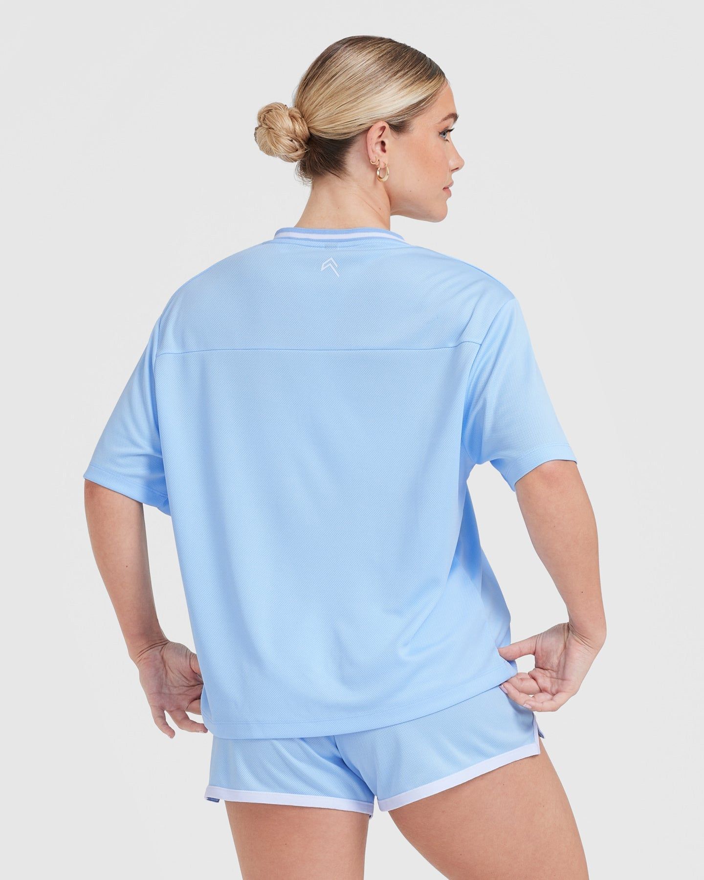 Varsity V-Neck Short Sleeve T-shirt | Powdered Blue sold by Oner Active product image thumbnail 2