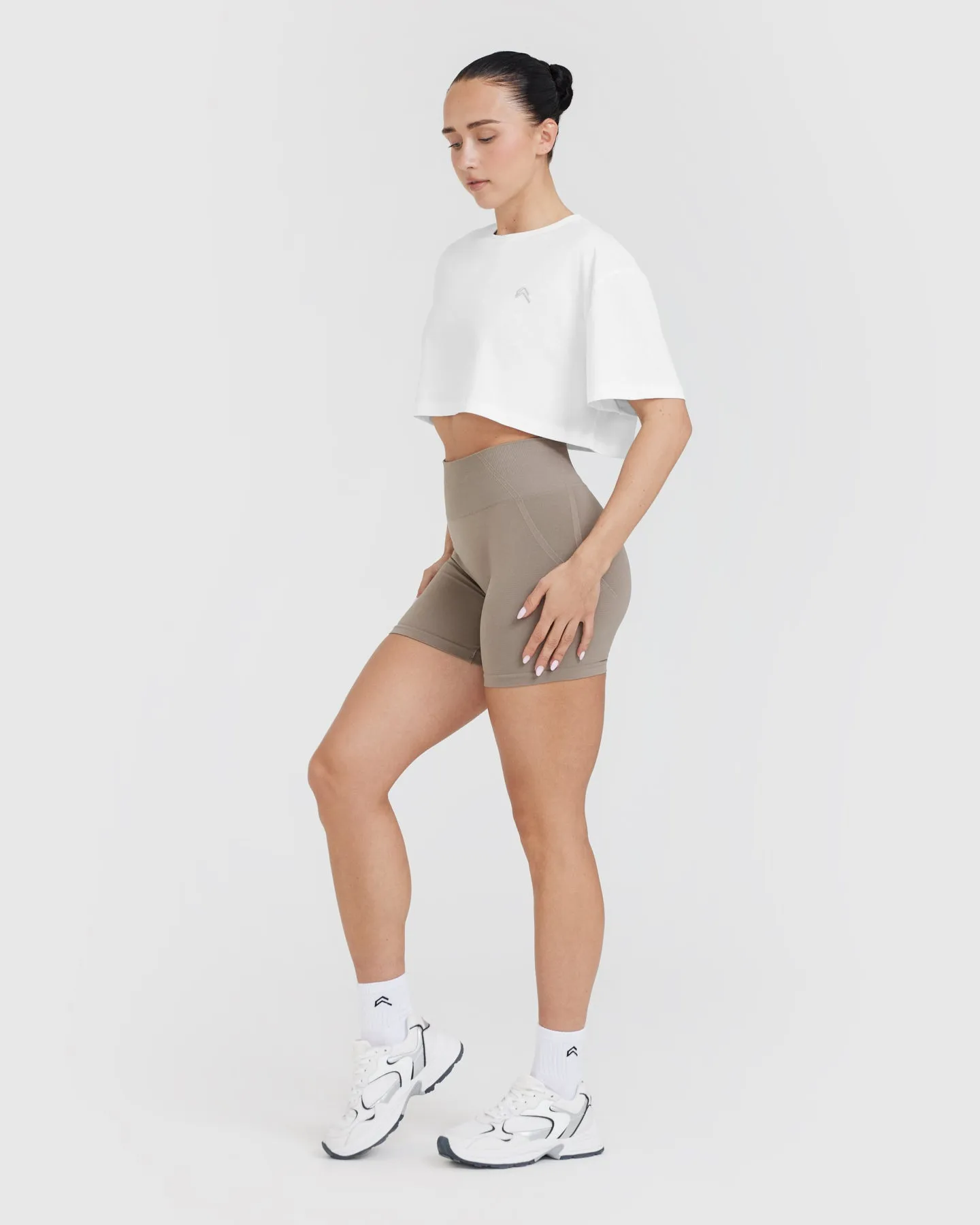 Classic Crop Lightweight T-Shirt | White sold by Oner Active product image thumbnail 3