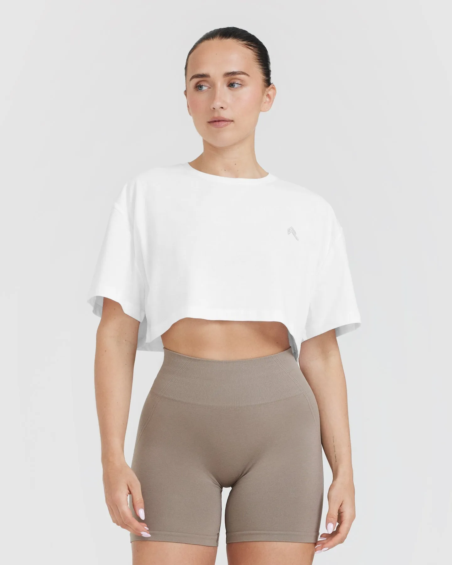 Classic Crop Lightweight T-Shirt | White sold by Oner Active