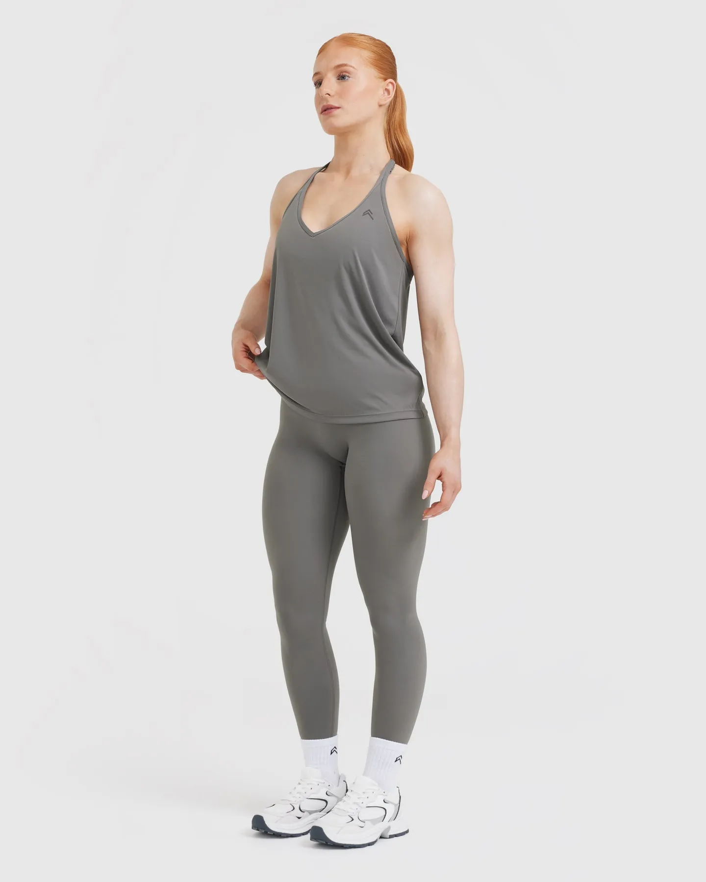 Go To Strappy Loose Vest | Ash Grey sold by Oner Active product image thumbnail 3