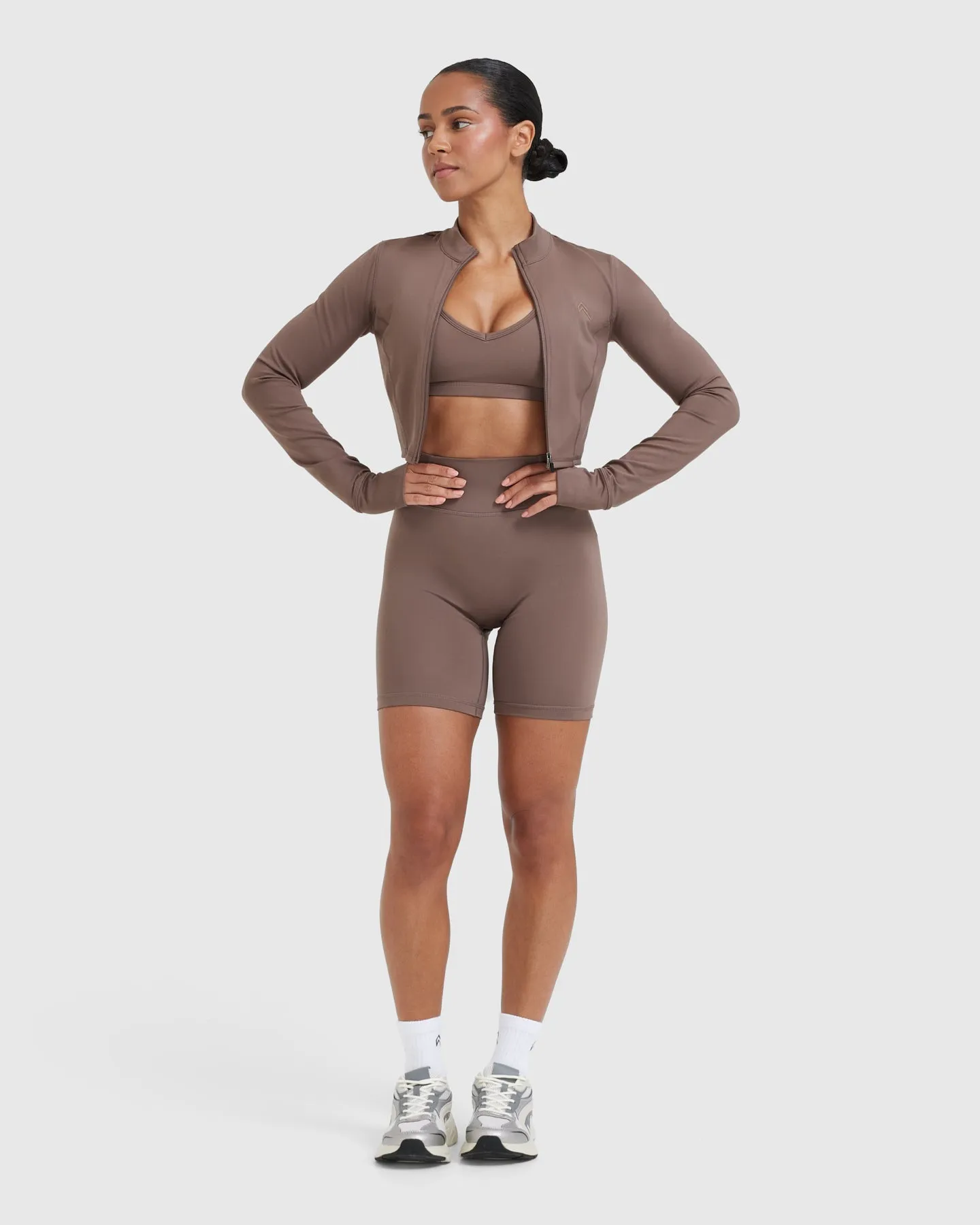 Timeless Crop Jacket | Cool Brown sold by Oner Active product image thumbnail 3