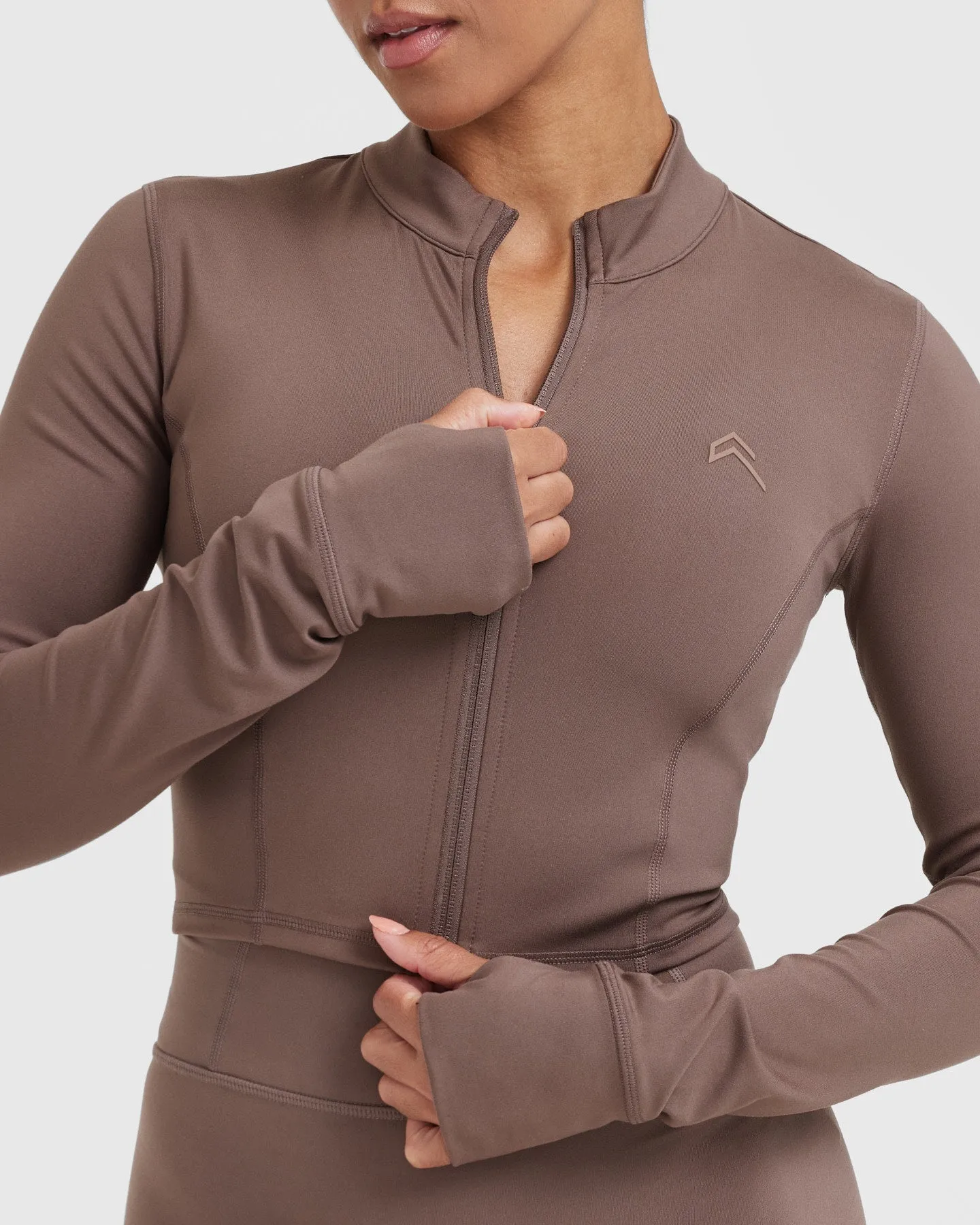 Timeless Crop Jacket | Cool Brown sold by Oner Active product image thumbnail 4