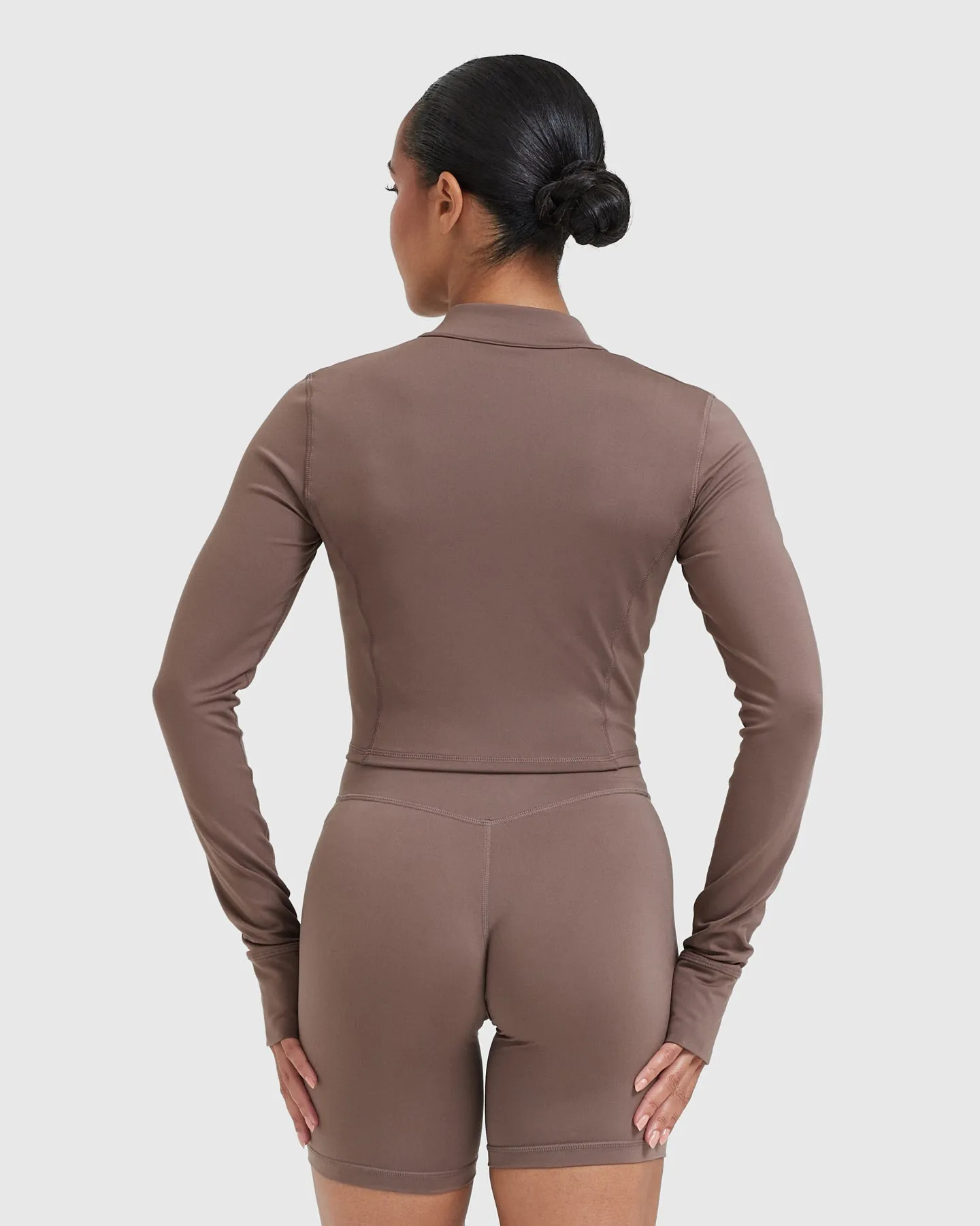 Timeless Crop Jacket | Cool Brown sold by Oner Active product image thumbnail 2