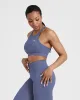 Effortless Seamless High Neck Bralette | Slate Blue sold by Oner Active