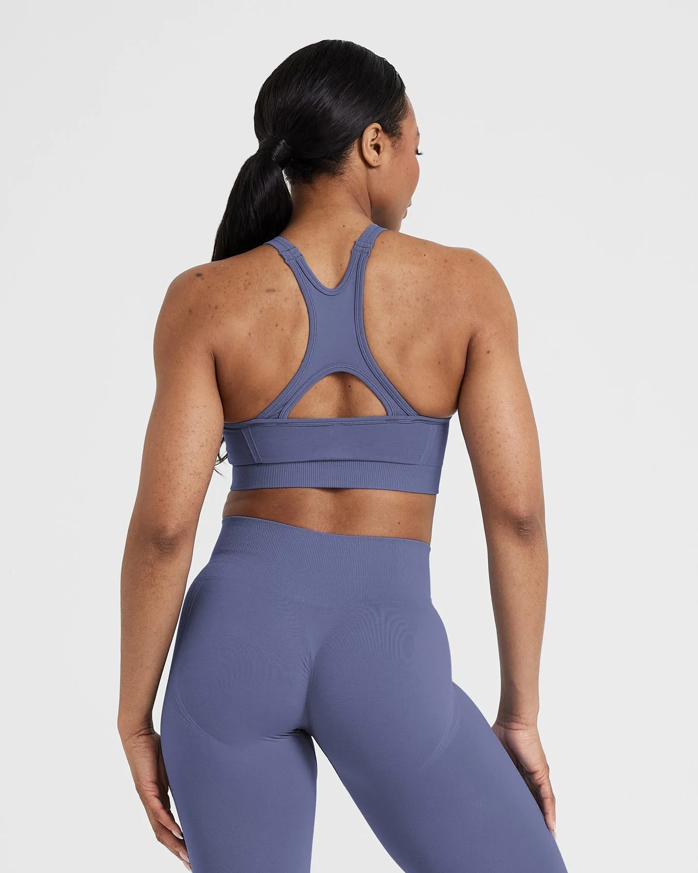 Effortless Seamless High Neck Bralette | Slate Blue sold by Oner Active product image thumbnail 2