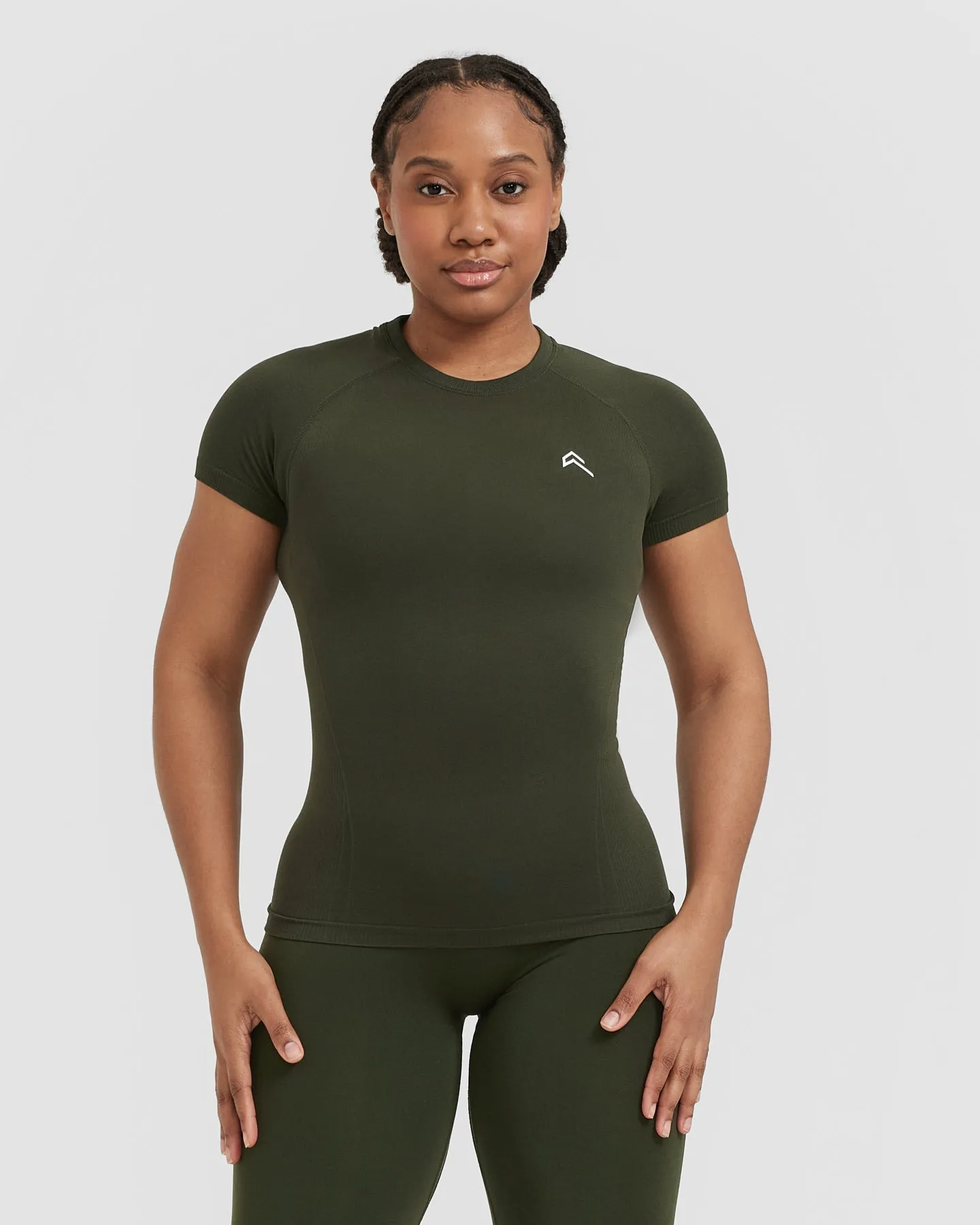Go To Seamless Fitted Top | Khaki sold by Oner Active