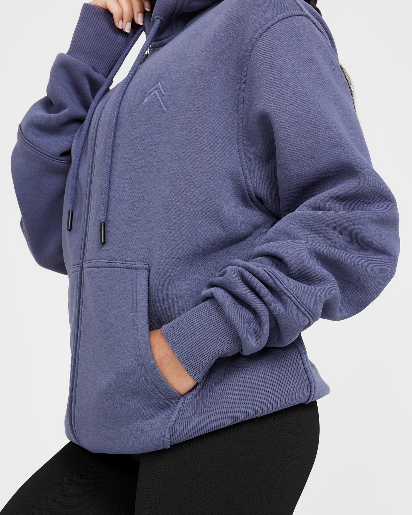 Classic Lounge Oversized Zip Through Hoodie | Slate Blue sold by Oner Active product image thumbnail 4