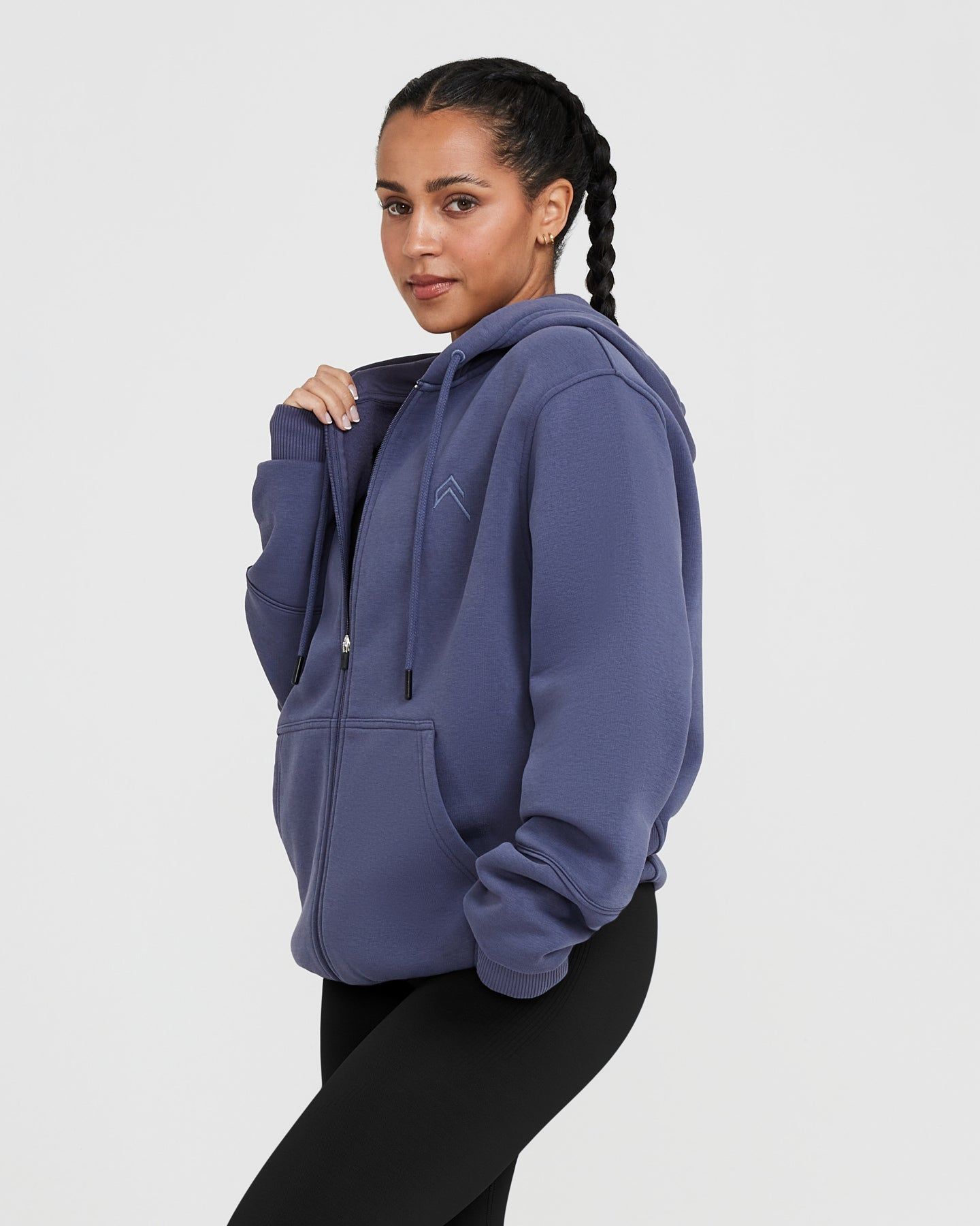 Classic Lounge Oversized Zip Through Hoodie | Slate Blue sold by Oner Active