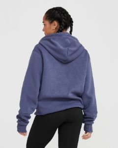 Classic Lounge Oversized Zip Through Hoodie | Slate Blue sold by Oner Active
