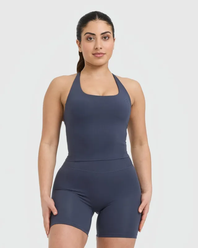 Timeless Square Neck Mid Vest | True Blue sold by Oner Active