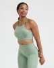 Effortless Seamless High Neck Bralette | Sage sold by Oner Active