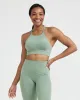 Effortless Seamless High Neck Bralette | Sage sold by Oner Active