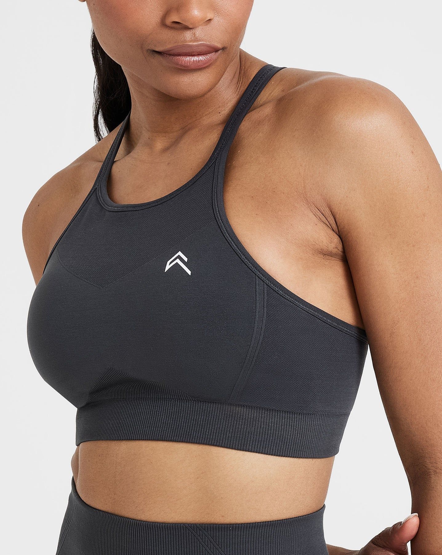 Effortless Seamless High Neck Bralette | Coal sold by Oner Active product image thumbnail 4