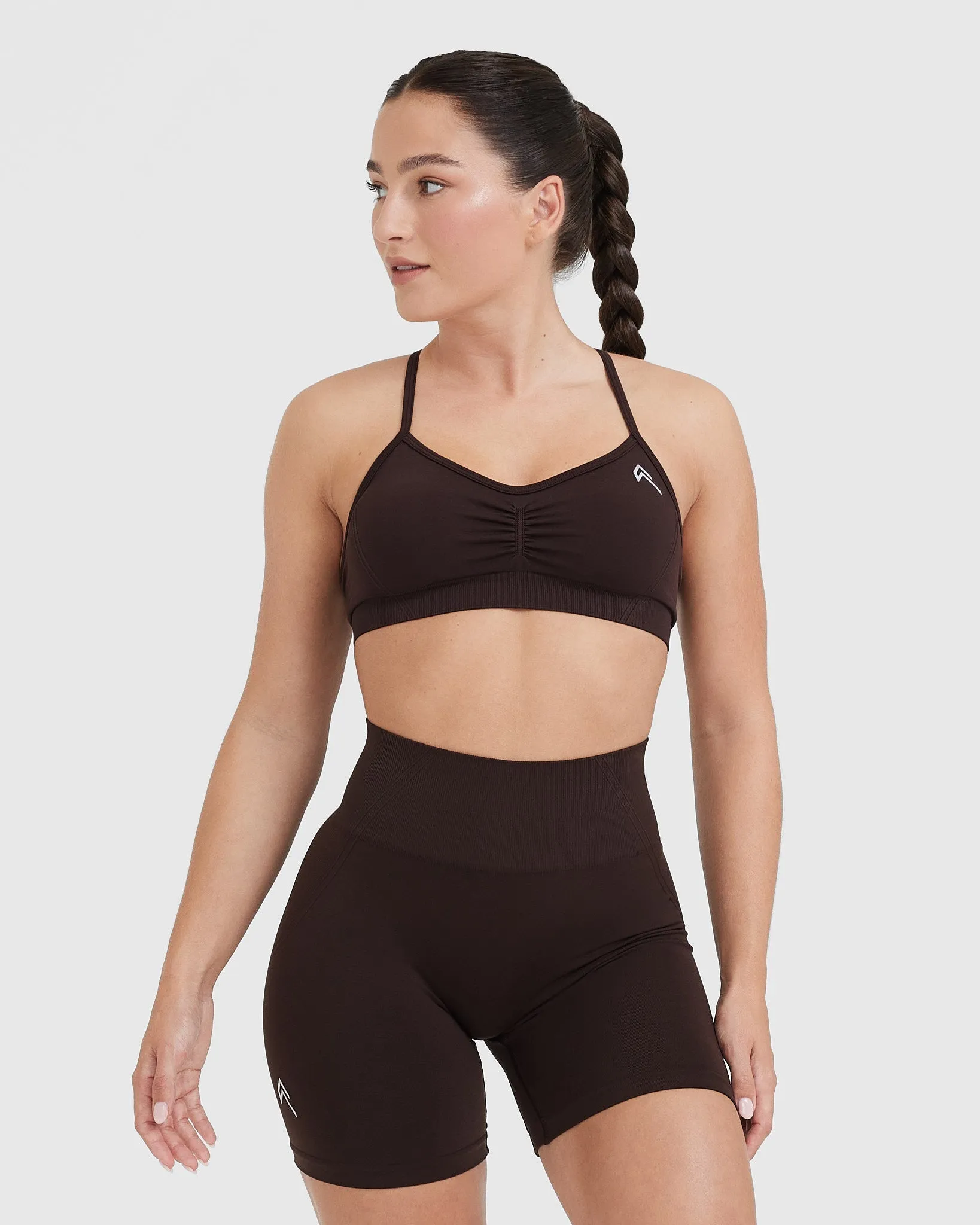 Effortless Strappy Bralette | 70% Cocoa sold by Oner Active