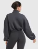 All Day Cosy Crop 1/4 Zip Sweatshirt | Coal sold by Oner Active