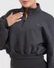 All Day Cosy Crop 1/4 Zip Sweatshirt | Coal sold by Oner Active