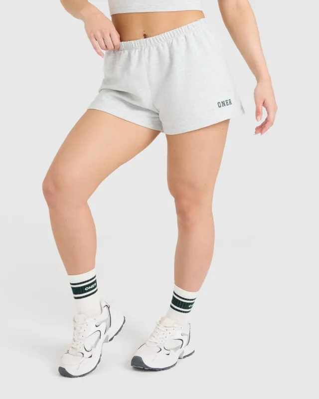Lightweight Shorts with Printed Logo | Light Grey Marl made by Oner Active