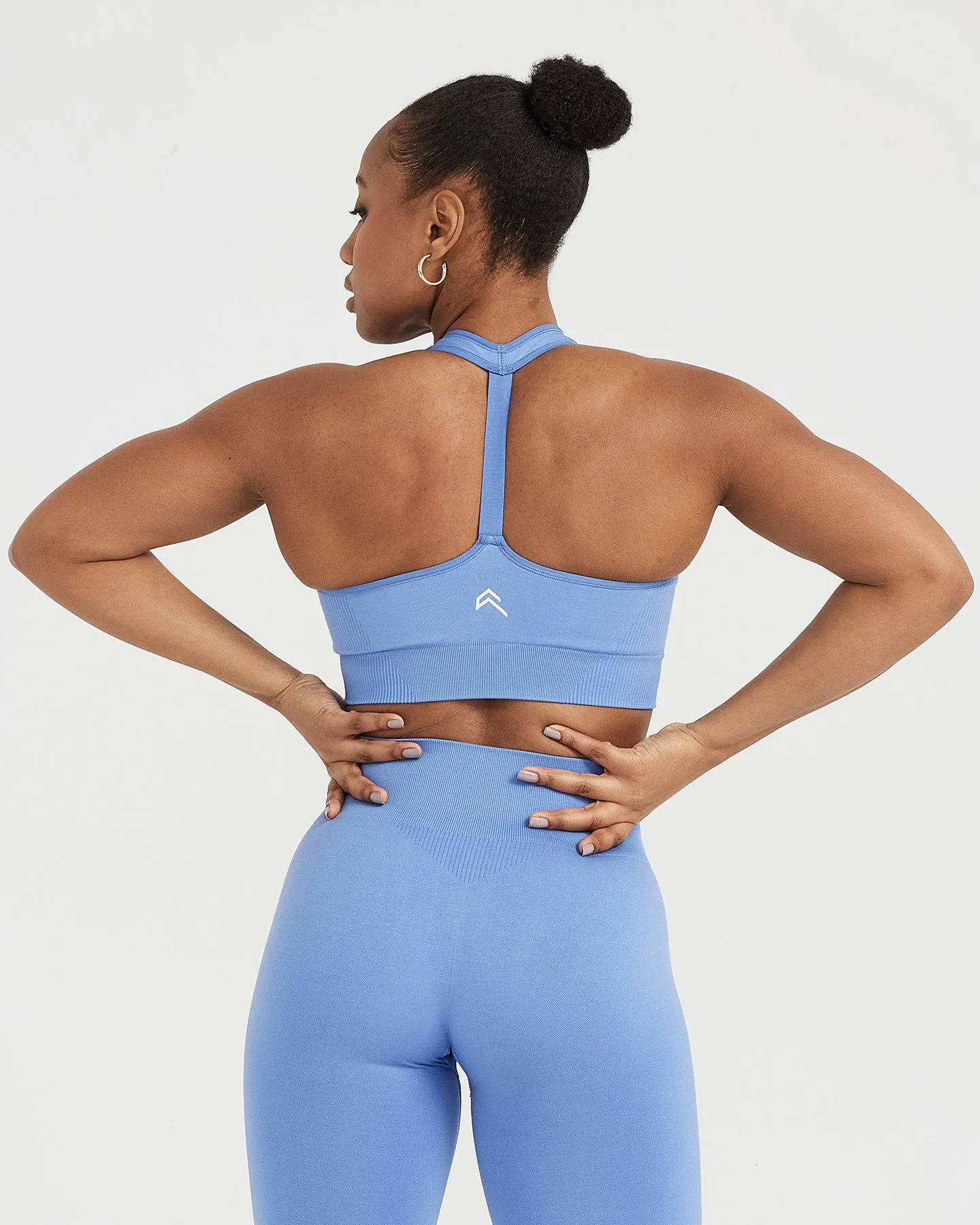 Classic Seamless 2.0 V-Neck Bralette | Light Denim Marl sold by Oner Active product image thumbnail 5