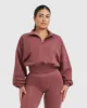 All Day Crop 1/4 Zip Sweatshirt | Berry sold by Oner Active