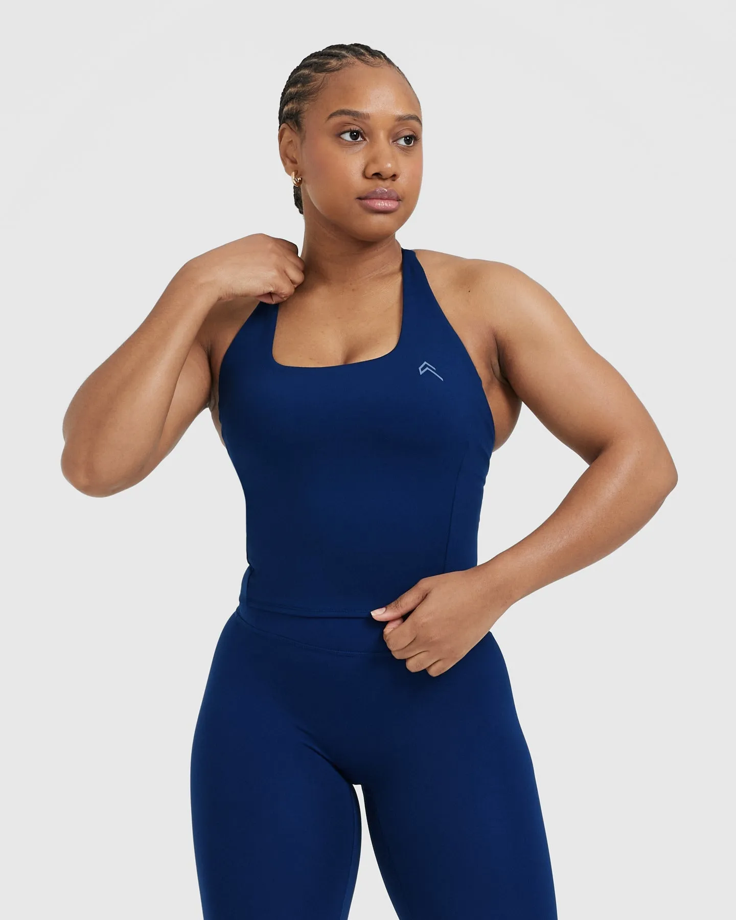 Timeless Square Neck Mid Vest | Midnight sold by Oner Active