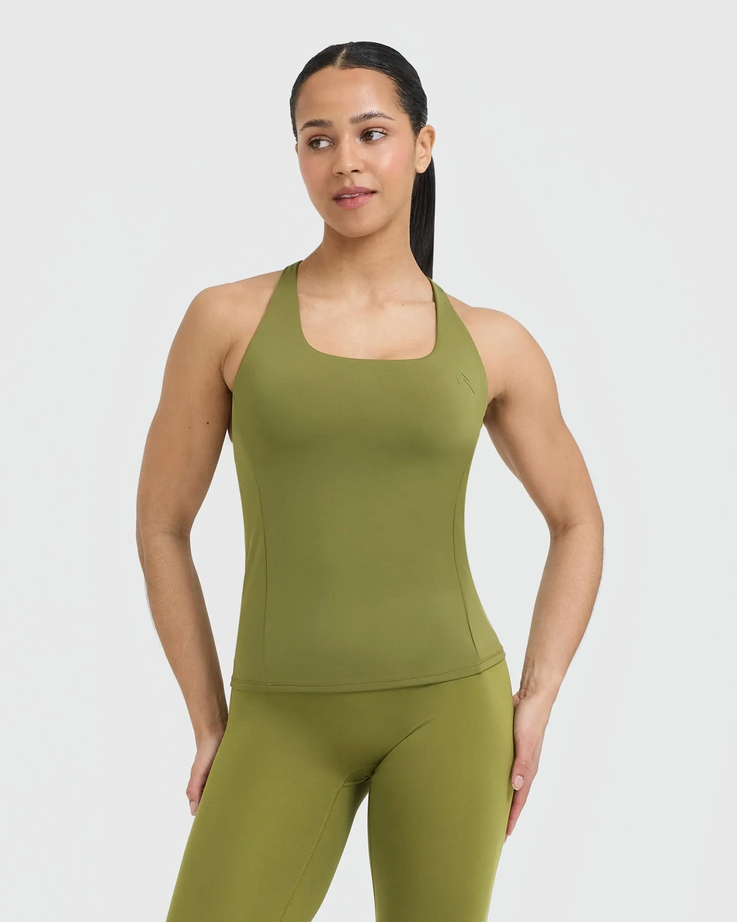 Timeless Square Neck Vest | Olive Green sold by Oner Active