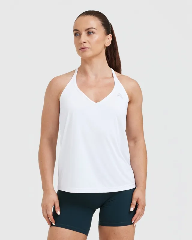 Go To Strappy Loose Vest | White sold by Oner Active