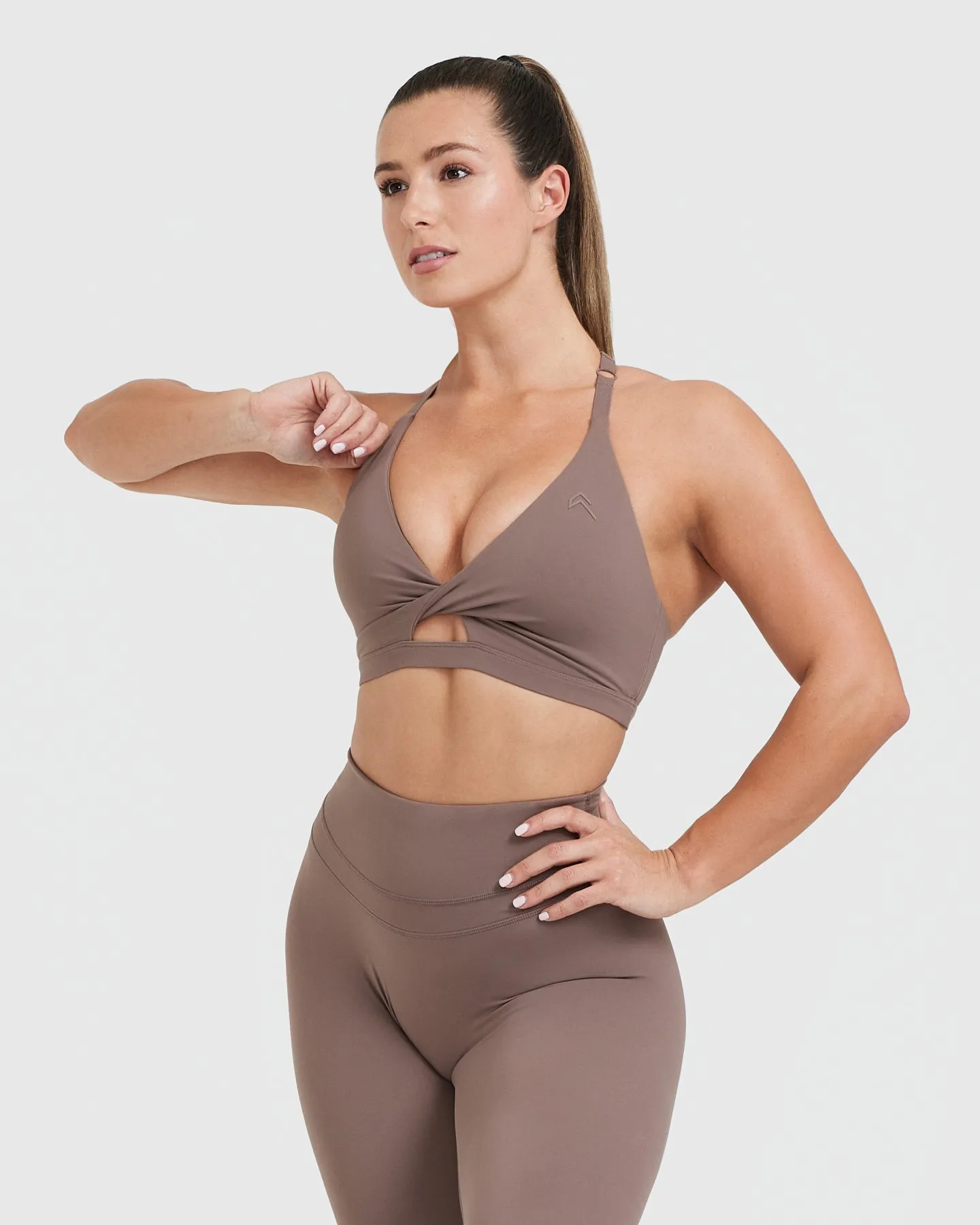 Unified Twist Sports Bra | Cool Brown sold by Oner Active