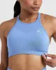 Effortless Seamless High Neck Bralette | Light Denim sold by Oner Active