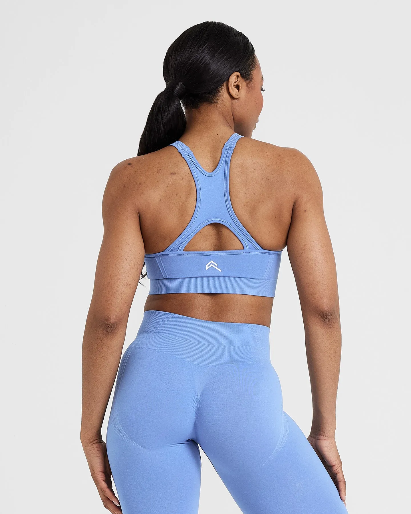 Effortless Seamless High Neck Bralette | Light Denim sold by Oner Active product image thumbnail 2