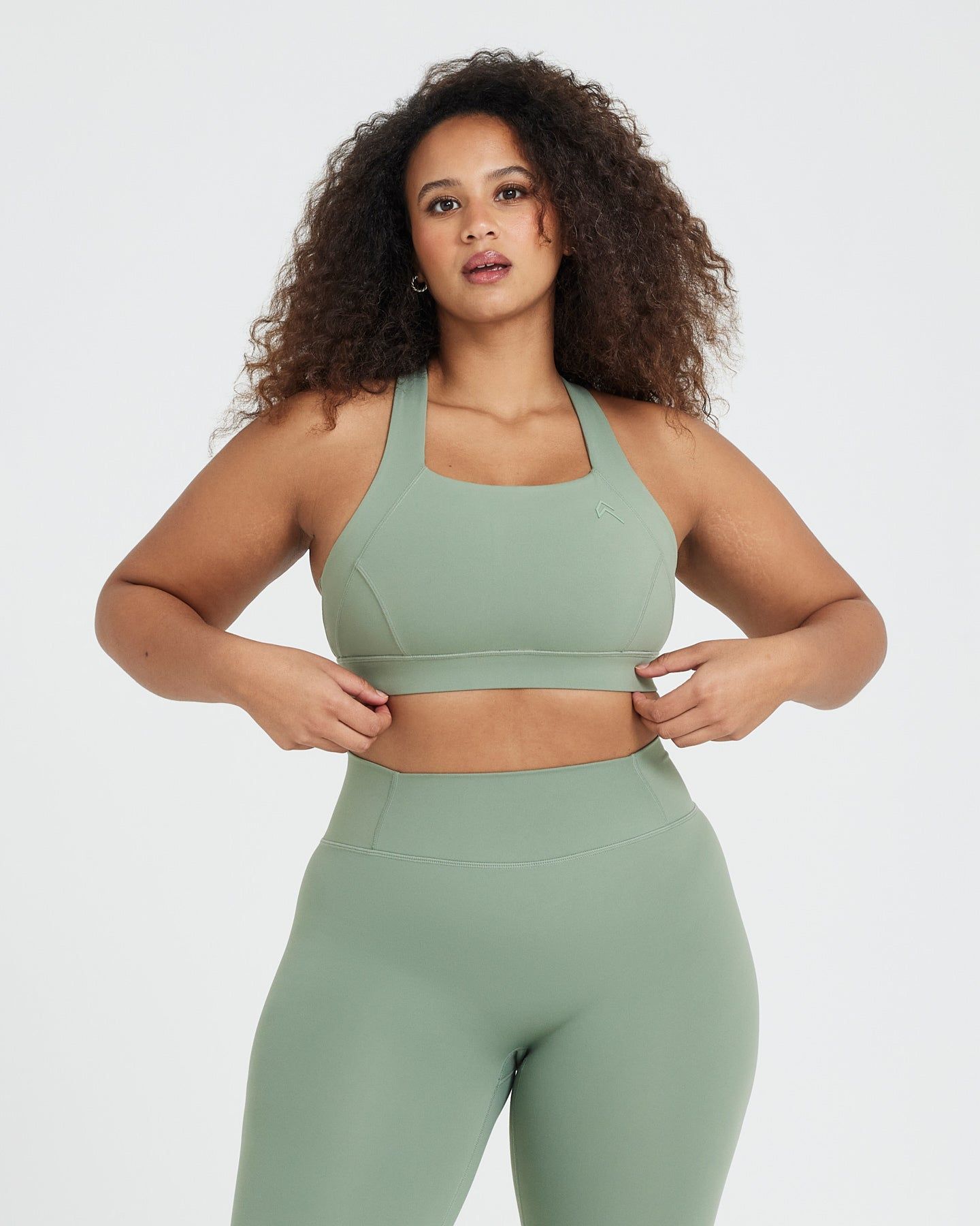 Timeless Wide Strap Sports Bra | Sage sold by Oner Active