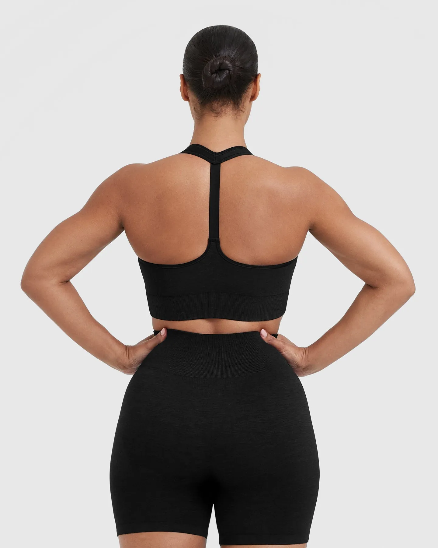Classic Seamless 2.0 V-Neck Bralette | Black Marl sold by Oner Active product image thumbnail 2