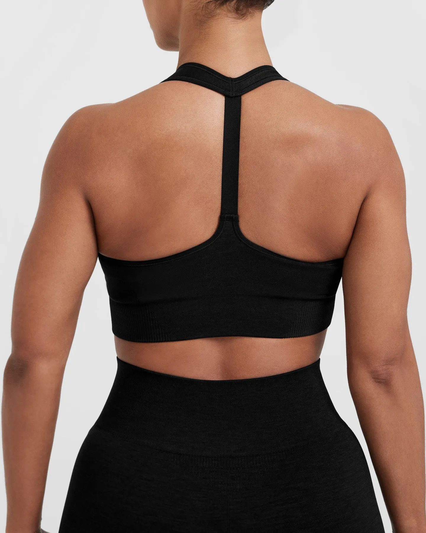 Classic Seamless 2.0 V-Neck Bralette | Black Marl sold by Oner Active product image thumbnail 4