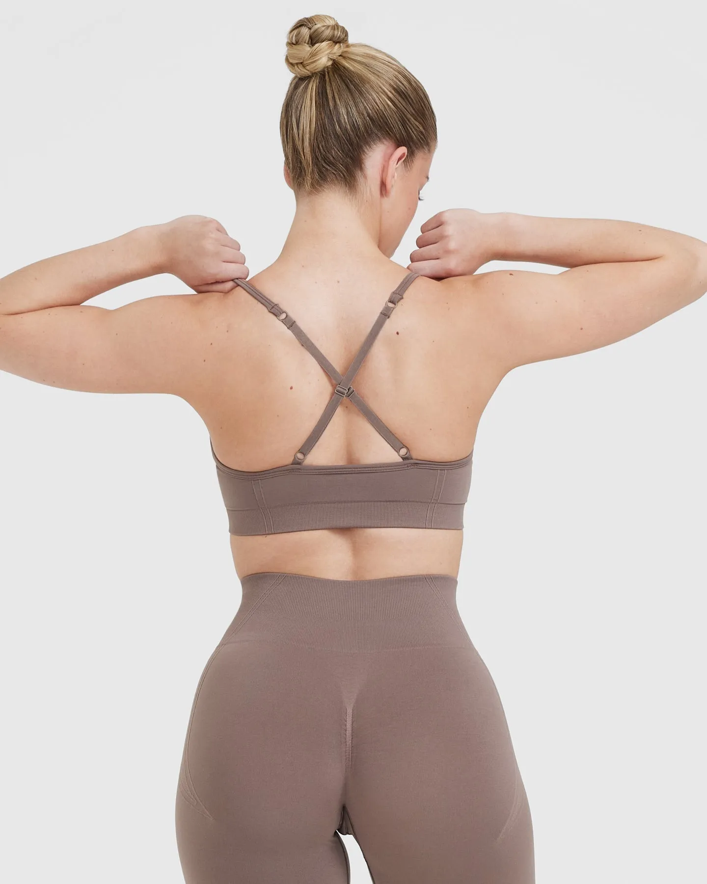 Effortless Strappy Bralette | Washed Cool Brown sold by Oner Active product image thumbnail 2