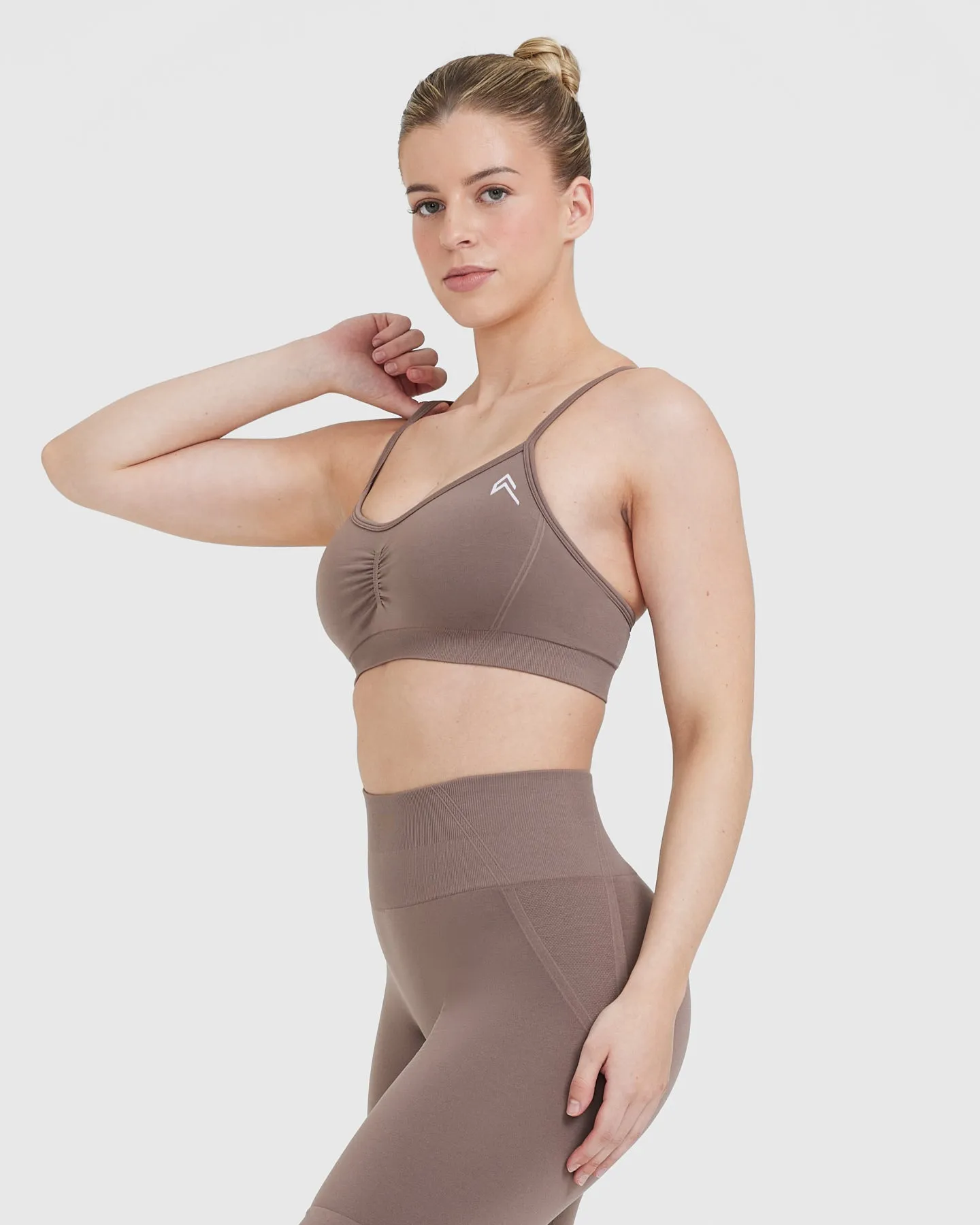 Effortless Strappy Bralette | Washed Cool Brown sold by Oner Active product image thumbnail 3